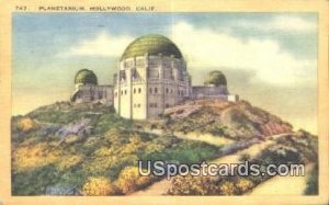 Planetarium - Hollywood, California CA Postcard
