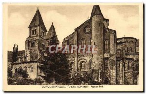 Old Postcard Conques L & # 39Eglise South Facade