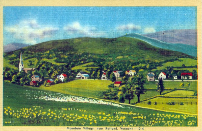 [ Linen ] US Vermont Rutland - Mountain Village Near Rutland