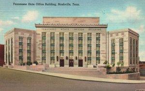 Vintage Postcard 1930's State Office Building Nashville Tennessee The Union News