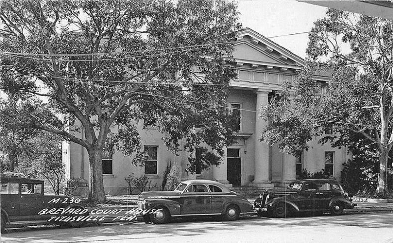 Titusville FL Brevard County Court House RPPC Postcard 