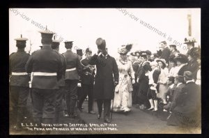 ROY191 - King George V - Prince & Princess of Wales visits Sheffield - postcard