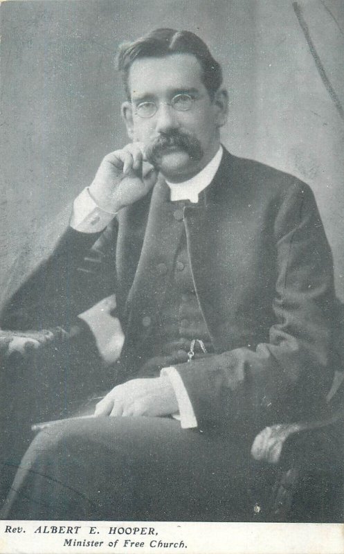Albert E. Hooper minister of Free Church postcard