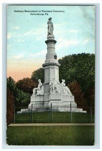 c. 1910 Soldiers Monument In National Cemetery Gettysburg, PA. Postcard P15 