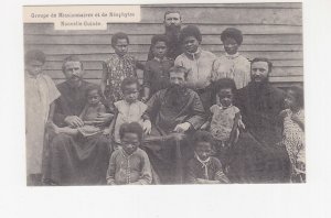 PAPUA NEW GUINEA, c1910 ppc. Missionaries & Neophytes, unused.