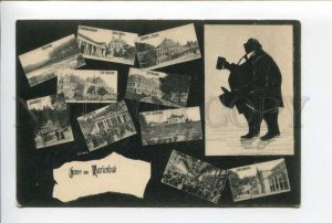 424280 CZECH Gruss aus Marienbad BEER  multi-views Vintage postcard