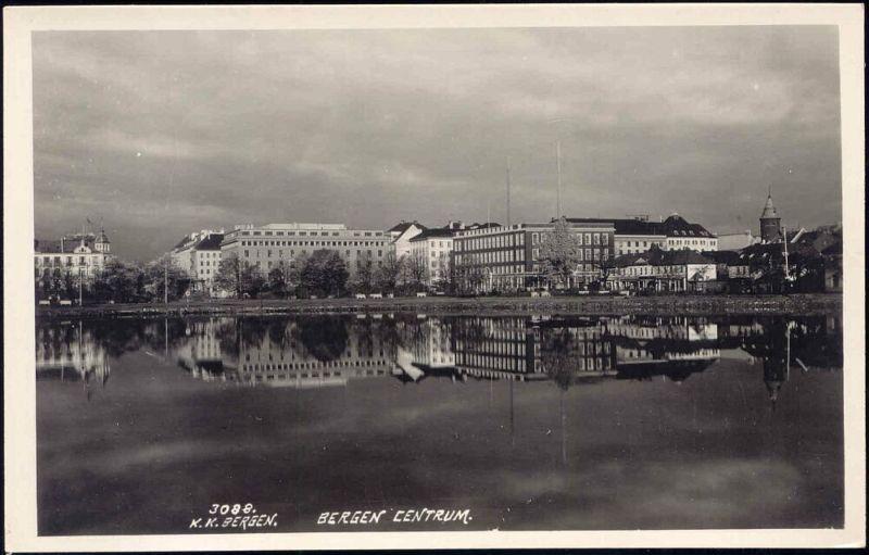 norway norge, BERGEN, Panorama Centrum (1920s) RPPC