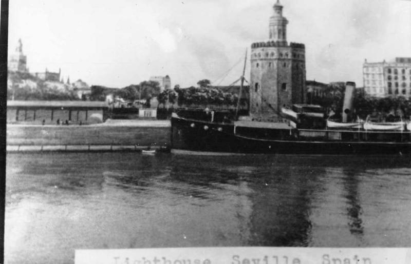 Seville Spain Lighthouse Real Photo Antique Postcard J56750