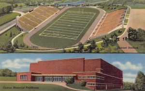 CANTON OHIO~FAWCETT STADIUM AND MEMORIAL FIELD HOUSE POSTCARD