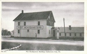 Postcard Post Headquarters Bldg Indiantown PA