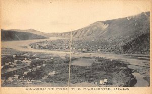 DAWSON YUKON TERRITORY FROM THE KLONDIKE HILLS ALASKA POSTCARD (c. 1910)