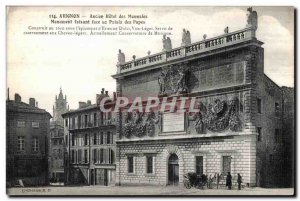 Old Postcard Avignon Old Hotel of Mennaise Monument facing the Palace of the ...