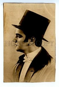 499368 Harry PIEL German silent FILM Movie Actor in TOP HAT Vintage postcard