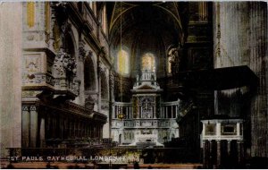 London, England - A view of the interior of St. Paul's Cathedral - c1908