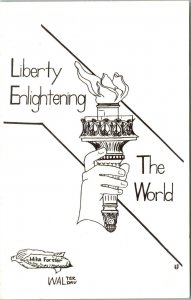 Vtg Statue of Liberty Enlightening The World Torch Artist Signed Postcard