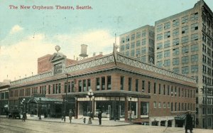 Postcard 1915 View of The Orpheum Theatre in Seattle, WA.  Z9