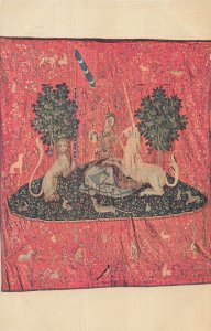 Lady & Unicorn (Sight) Tapestry Postcard, Musée de Cluny, Early 16th C.