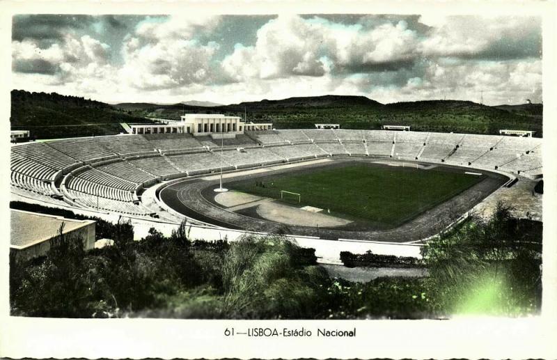 portugal, LISBON LISBOA, Estadio Nacional (1950s) Stadium Postcard RPPC (3)