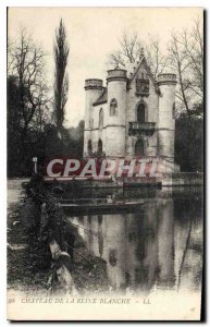 Old Postcard Chateau de la Reine Blanche Fishing Fisherman