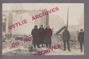 Madison Lake MINNESOTA RPPC 1910 FIRE Ruins MAIN STREET nr Mankato Janesville MN