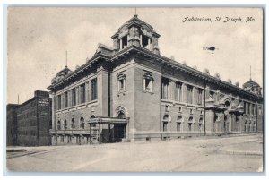 1909 Auditorium Noyes Normal Shoe Exterior Building St. Joseph Missouri Postcard