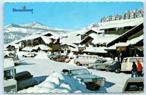 STEAMBOAT SPRINGS, CO ~ Street Scene SKI TIME SQUARE  4x6 Postcard 1975