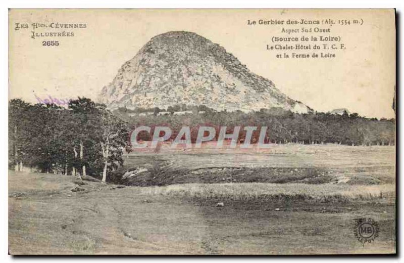 Old Postcard The High Cevennes illustrated Gerbier of Reeds (altitude 1554 m)...