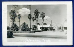 Falfurrias Texas tx Central Power & Light Street Scene real photo postcard RPPC