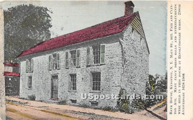 Bank House Kingston NY Postal Used Unknown