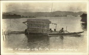 Philippines Houseboat House Boat Real Photo Postcard