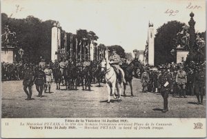 WW1 Fetes de la Victoire 14 Jullet 1919 French Troops World War 1 Postcard C138