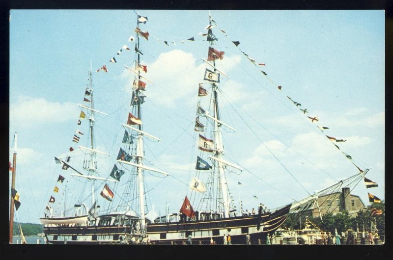 Mystic Seaport, Connecticut/CT Postcard, Charles W Morgan Whaleship