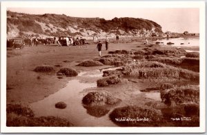 Middleton Sands Beach and Mountains Real Photo RPPC Postcard