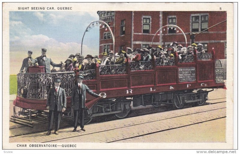 Sight Seeing Car, Quebec, Char Observatoire, Quebec, Canada, 1936 PU