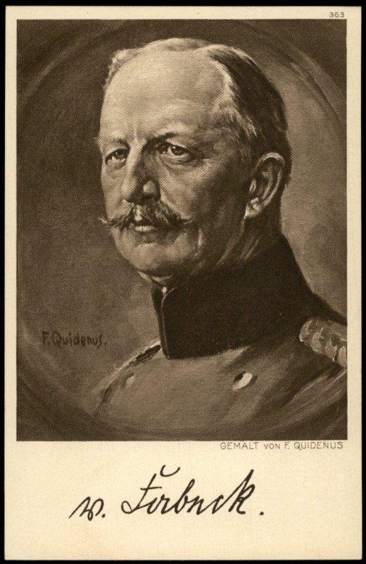 Germany WWI General Artist Signed Portrait Ostpreussenhilfe East Prussia  G77427