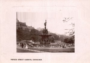 Vintage Postcard 1910's Princess Street Gardens Edinburgh Scotland UK