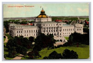 Vintage 1910s Postcard Library of Congress, Washington, District of Columbia