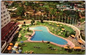 Hotel Tamanaco-Piscina Caracas Venezuela Swimming Pool Cabanas Postcard