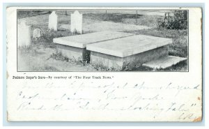 1904 Fenimore Cooper's Grave Sandy Hook Connecticut CT Four Track News Postcard 