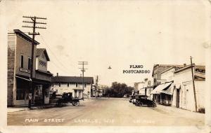 LAVALLE, WISCONSIN MAIN STREET RPPC REAL PHOTO POSTCARD