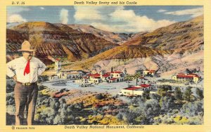 California CA   DEATH VALLEY SCOTTY & HIS CASTLE   ca1940's Curteich Postcard