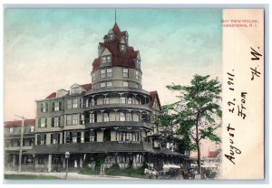 c1910's Bay View House Horse Buggy Jamestown Rhode Island RI Antique Postcard 