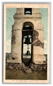 Vintage 1900s Postcard Bell Tower, Church of Guadalupe, Ciudad de Juarez, Mexico