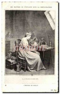 Old Postcard The Master Of The Print Under Restoration Work From The Lazy L B...