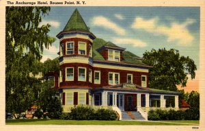 Rouses Point, New York - The Anchorage Hotel - on Lake Champlain - 1940s