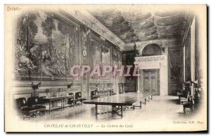 Old Postcard Chateau de Chantilly Galerie des Cerfs