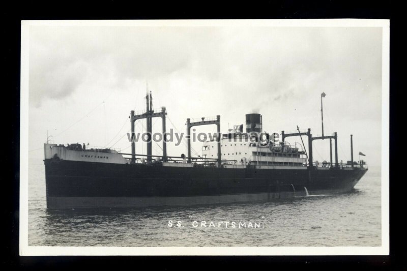 bf832 - Harrison Line Cargo Ship - Craftsman - postcard by B Feilden