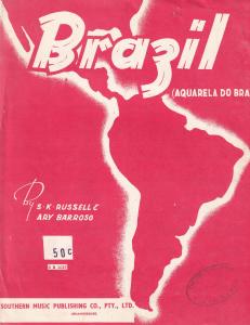 Brazil Aquarela Do Bras South Africa 1950s Sheet Music