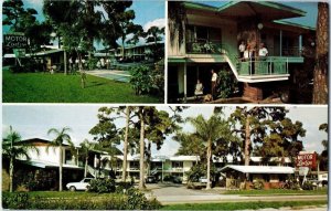 Rainbow Motor Lodge Sarasota Florida Multi-view Postcard