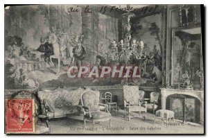 Old Postcard Aix en Provence Archeveche the Salon des Gobelins